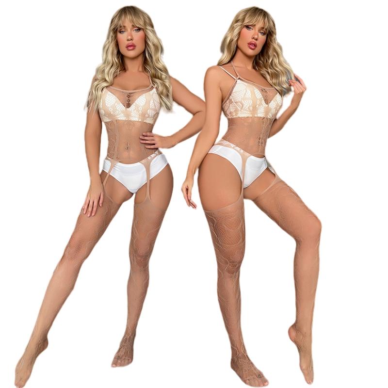 Fishnet Bodysuit Women Plus Size Lingerie Sexy Crotchless Tights BodyStockings Erotic Mesh Teddies Underwear Xxxxl Body Stocking