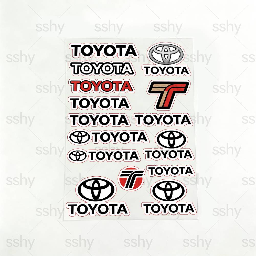 

FOR TOYOTA TRO GR Long Lasting Waterproof Reflective Sticker Scratch Conceal Fit Motorcycle Car Helmet Fridge Water Cup Decals 20x30cm