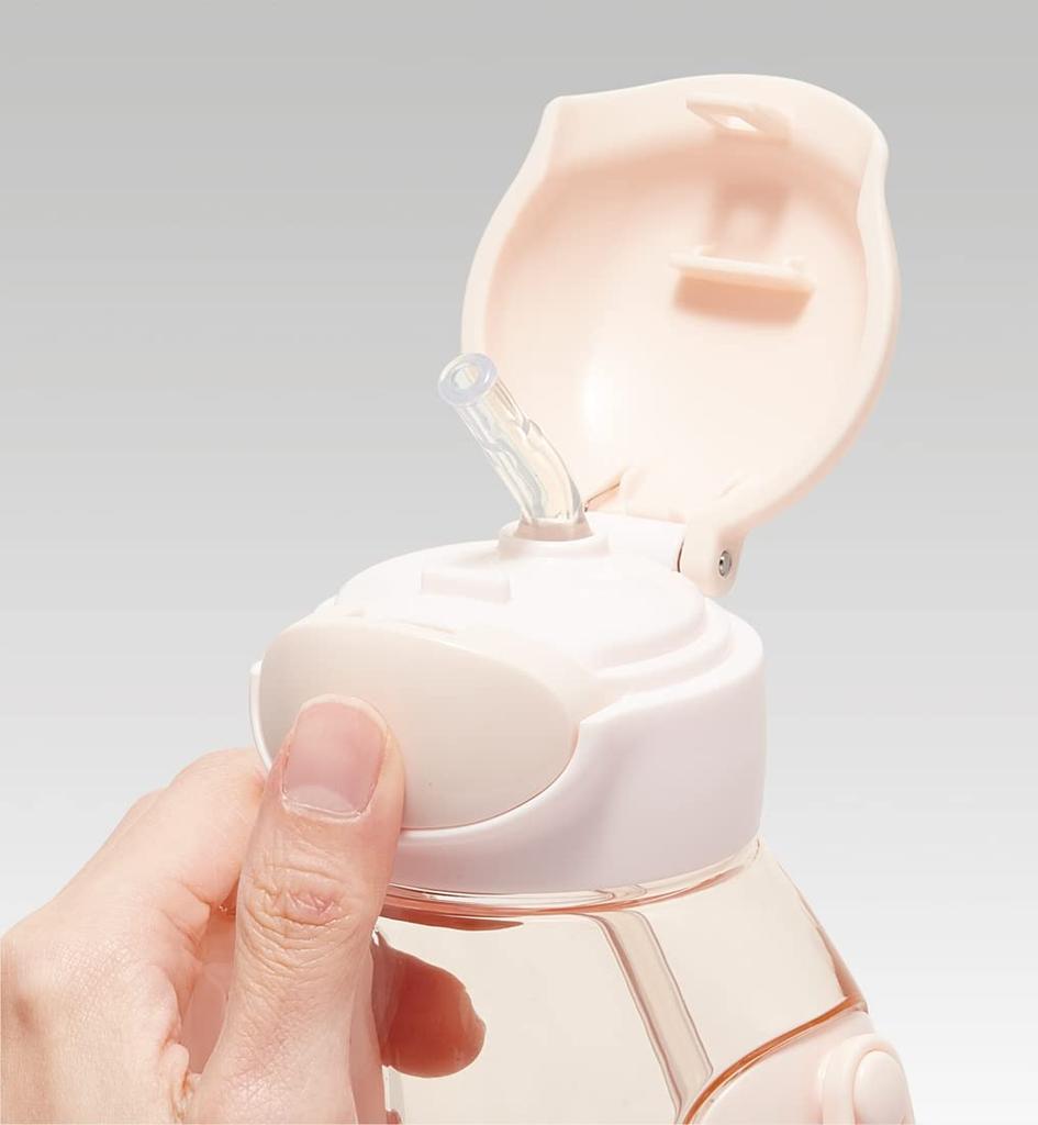 Skater Water Bottle with Straw 530ml Sumikko Gurashi Okaiyasan Straw Water Bottle One Push Girls Children's PDSH6DX-A