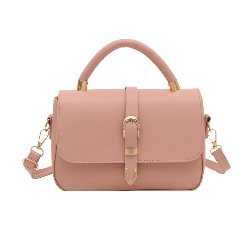 Bag Women's New Fashion Portable Small Square Bag Lychee Pattern Textured Commuter Shoulder Crossbody Bag