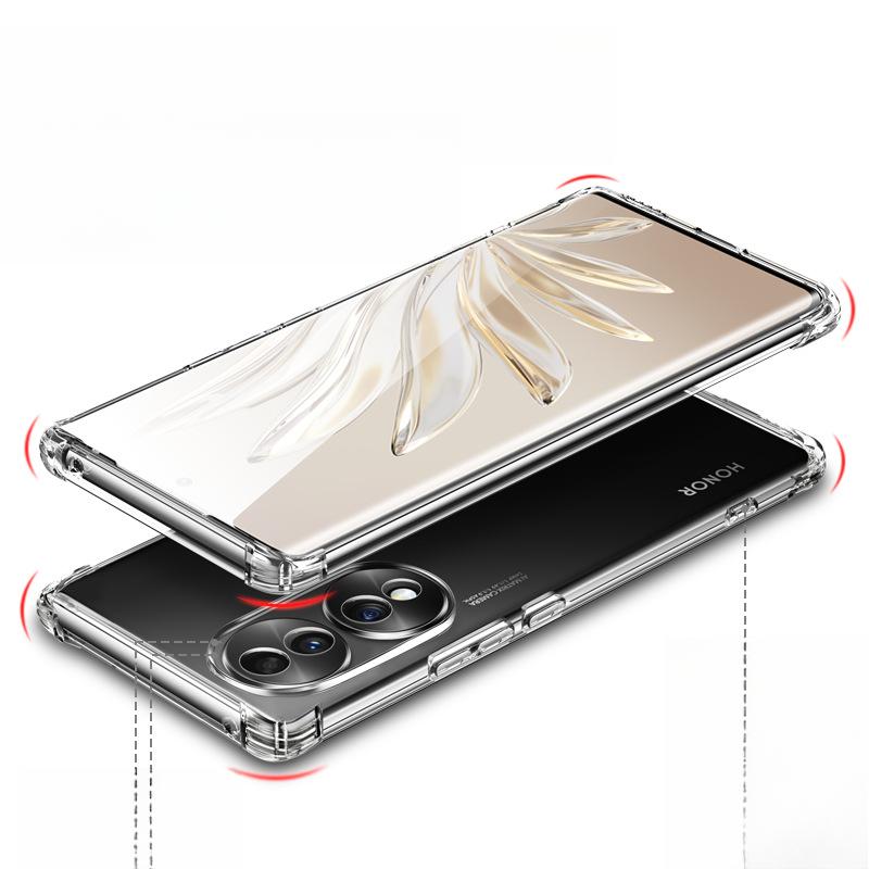 Applicable To Honor 300 Phone Case, Huawei Mate70p Transparent Four-corner Anti-drop Airbag, 70RS Protective Case, Nova12