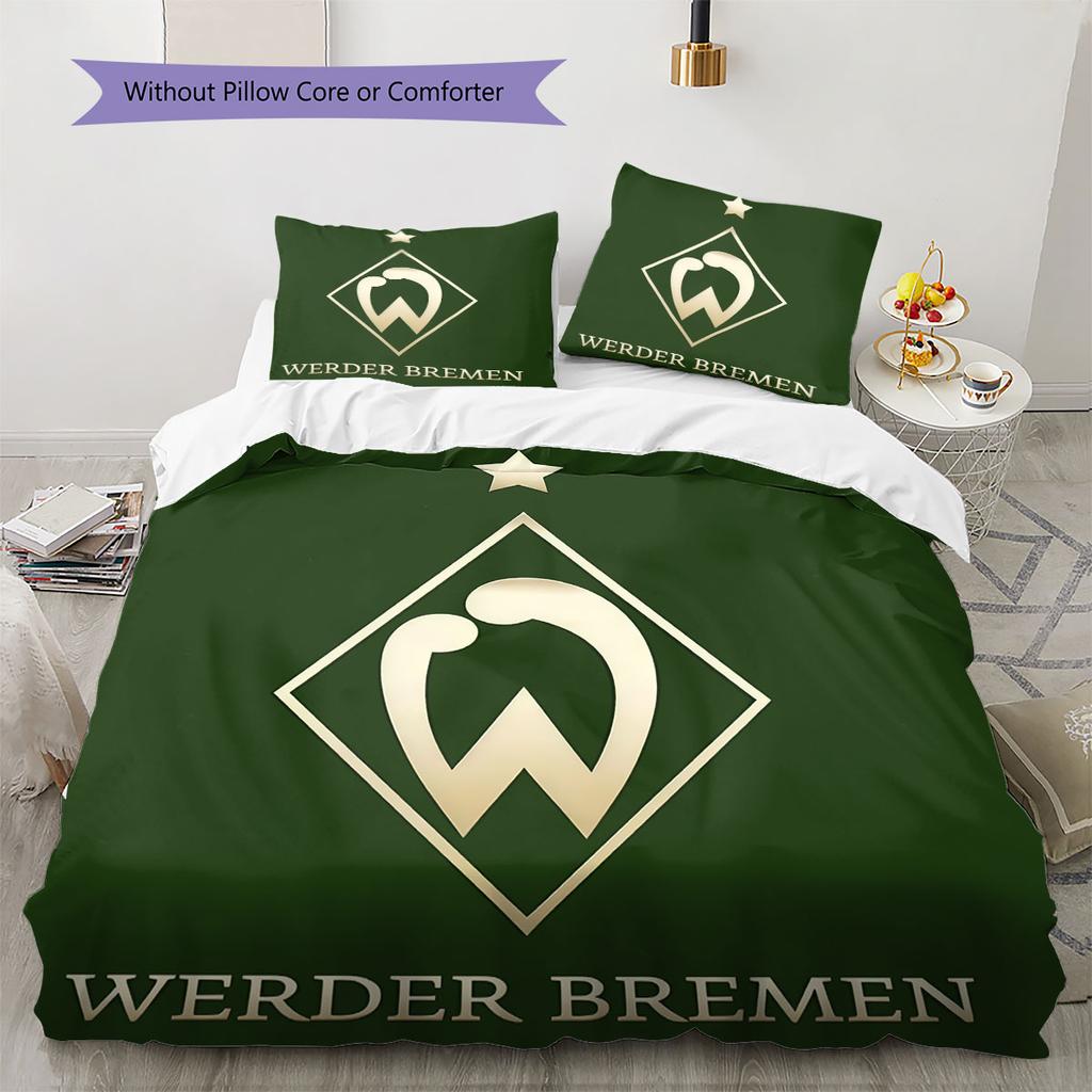 Set Copripiumino Trapuntato Werder Bremen Federa Decorazione Casa Regalo di Compleanno (1 * copripiumino + 2 * federa, senza nucleo)