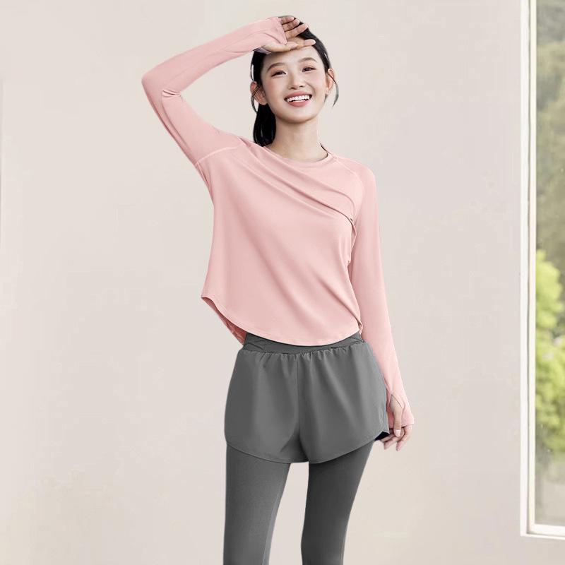 Women's Quick Dry Long Sleeve T-shirt: Slimming, Comfortable, Ideal for Running, Tennis, Badminton, and Casual Sports