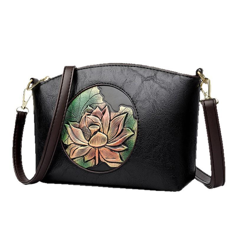 Leisure Retro Single Shoulder Bag, Fashionable Large Capacity Crossbody Bag, Mom's Soft Leather Small Bag