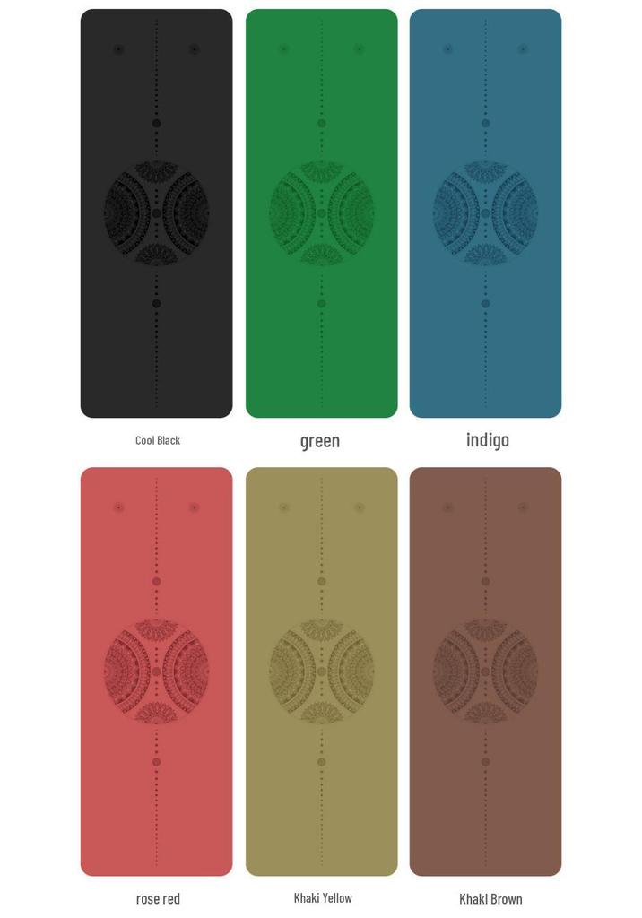 Exquisitely Carved Non-Slip Dual-Sided Yoga Mat - Sweat-Absorbing Natural Rubber for Home & Studio Use