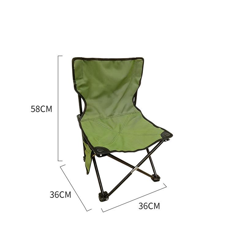 Portable Outdoor Folding Chair - Ideal for Camping, Fishing, Beach, and BBQs with Durable Oxford Cloth Seat