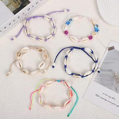 Hawaiian Style Hand-Woven Shell Bracelet for Women