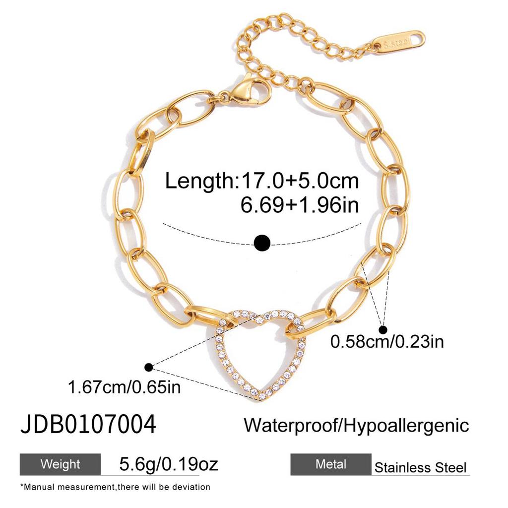 JYL TS Bracelet  Heart Finger-connected Design Brings Romance & Luck