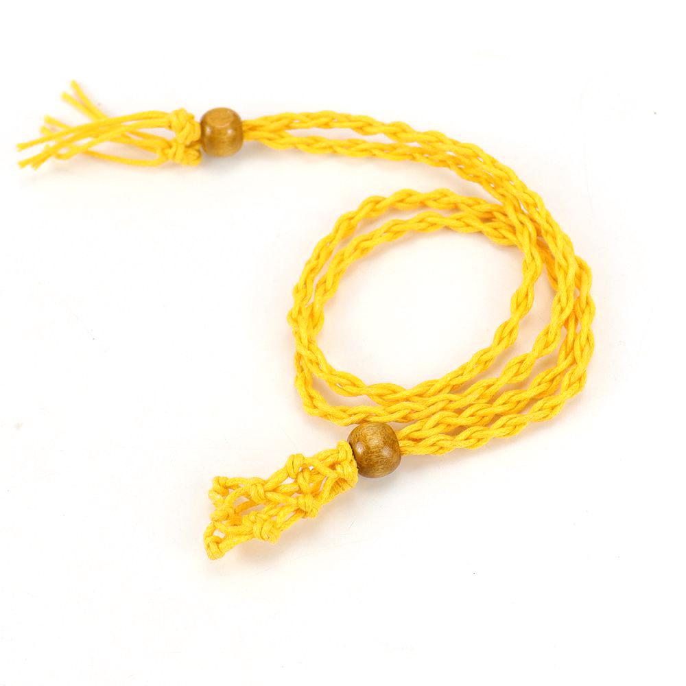 Natural Stone Mesh Pocket Woven Necklace Pendant Adjustable Telescopic Mesh Pocket Hand Woven Mesh Support N664