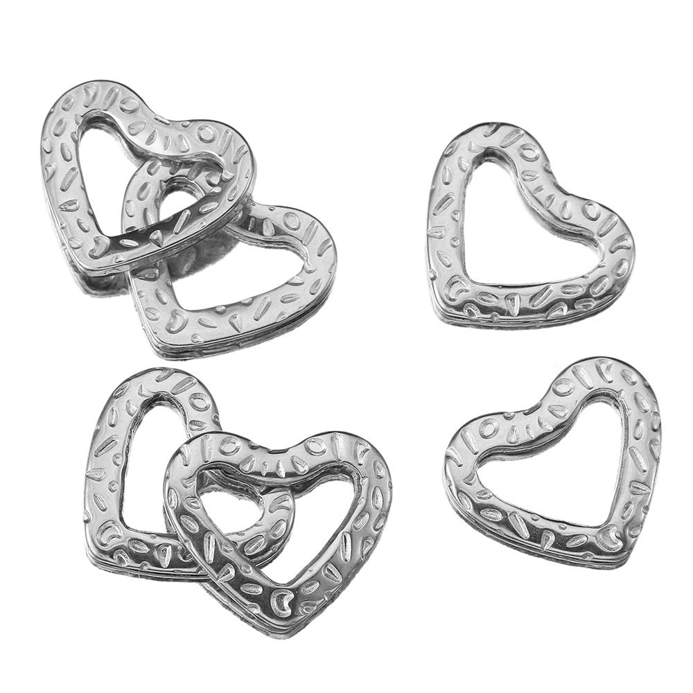 

No Fade 10pcs Stainless Steel Love Heart Pendant 17x19mm Gold Color Stamping Charms for Necklace Earrings Jewelry Making DIY
