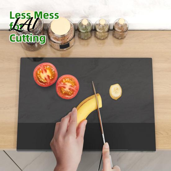 BPA Free Cutting Mat for Counter Board with Lip Durable Acrylic Non Slip Clear Countertop Protector Transparent Chopping Home Cooking Lip