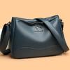 High-end soft leather women's bags, new fashionable and versatile large-capacity middle-aged mother bags, underarm bags, shoulder messenger bags.