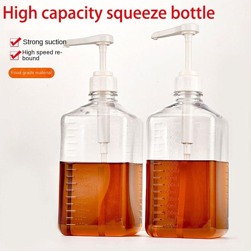 1600ml Syrup Dispenser Hand Pressure Multi-Function Syrup Squeeze 5/8/10CC Fructose Quantitative Liquid Pump Milk Tea Shops