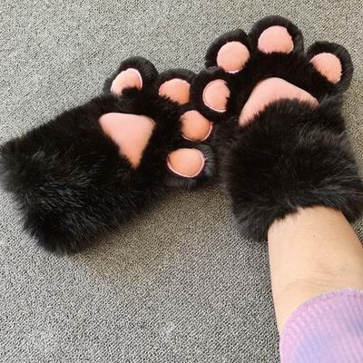 Furry Cosplay Costume Gloves Cartoon Cat Claw Mittens Fashion Cosplay Props  Club