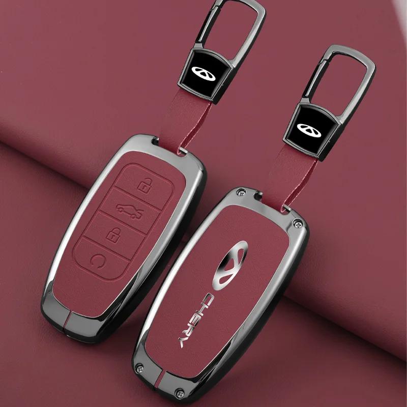 Zinklegierung Leder Auto Schlüsselanhänger Hülle Schutzhülle Für Chery Jaecoo J7 J8 7 Tiggo 8plus 8 5 Plus 7pro Max Omoda 5 C5 Arrizo