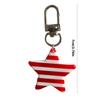 Lovely Star Charm Keyring Alloy Resin Detachable Striped Star Pendant Hanging Decoration For Women Girls Fashion