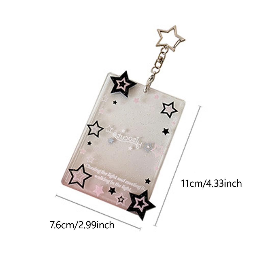 Unique Acrylic Star Card Holder Keychain Accessory Designed For Fans To Easily Carry And Display Idol Photo Cards