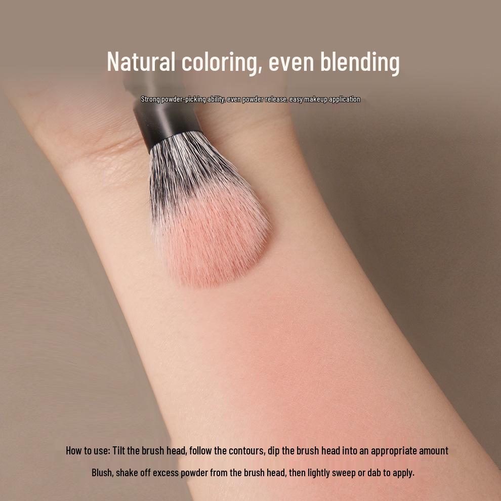Sandalwood T34 Angled Dotting Blush Brush - Handmade Soft Anti-Aging Makeup Brush