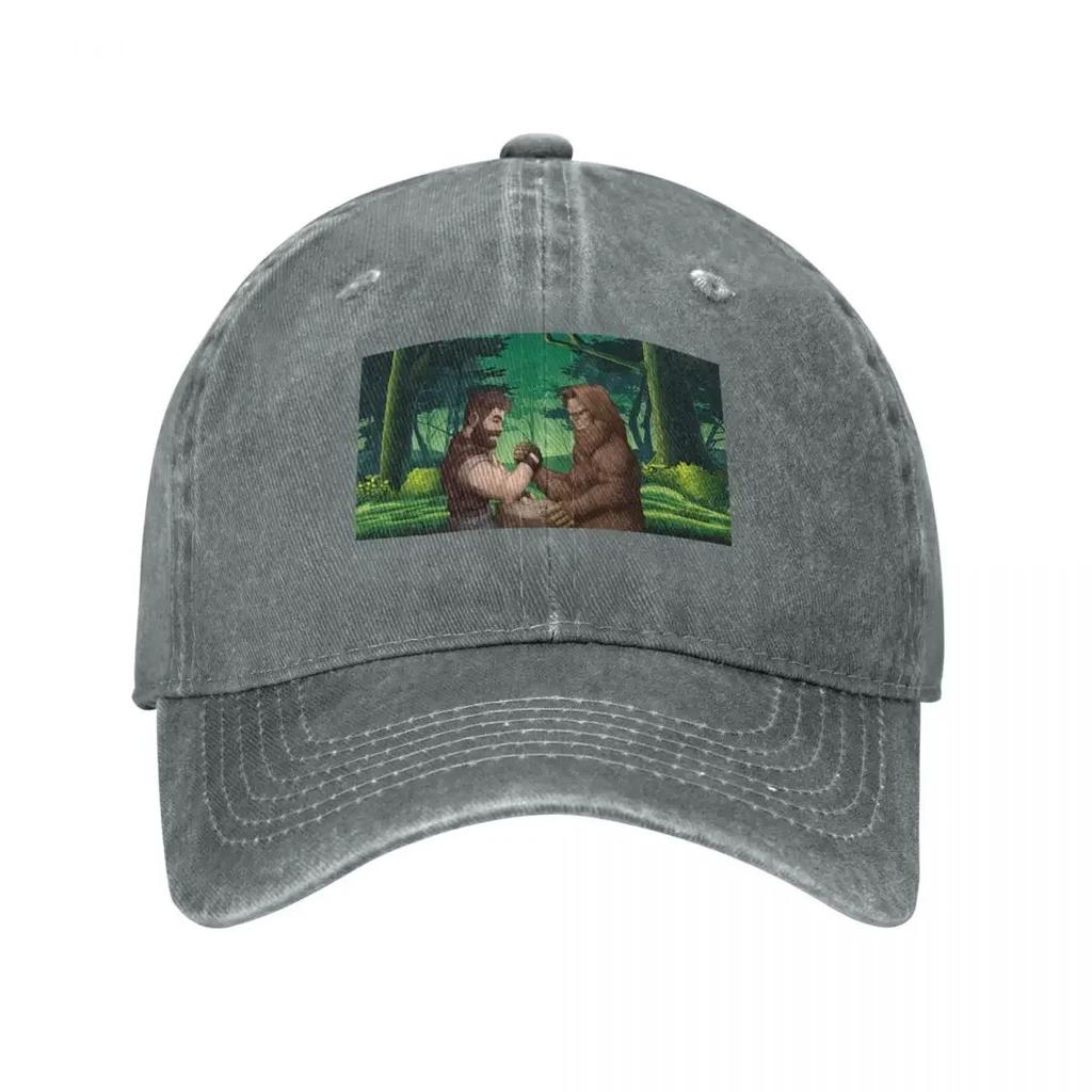 Bigfoot Vs Lumberjack Baseball Cap Derby Hat Western Hat Cosplay Anime Baseball Unisex Womens
