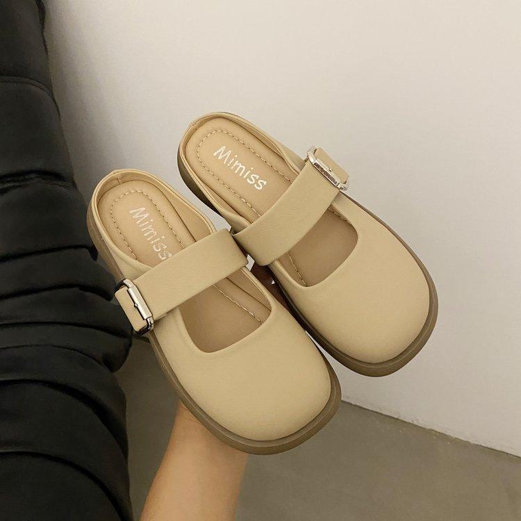 Modische Damen-Sommerpantoffeln, Halbsandalen, Mary Jane 2025 neuer Stil, Dicksohlige Freizeitschuhe