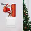 Decorative Christmas Wall Stickers Santa Claus Switch Sticker, Light Decal for Xmas Holiday, Holiday Sticker Removable Self-Adhesive Living