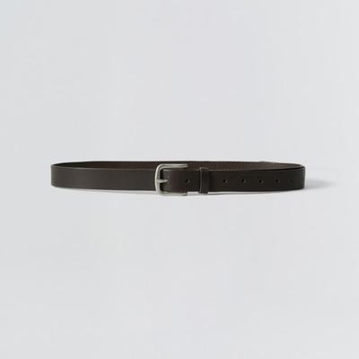 EZIO Minimal Mono Leather Belt_Brown