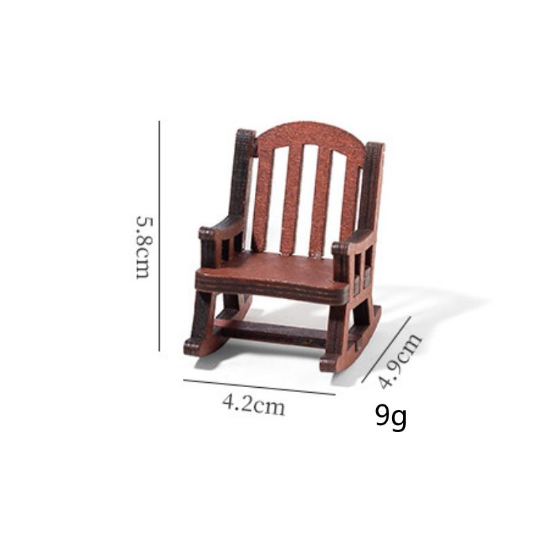 

Cute Healing Small Decoration Cute Mini Frog Resin Figurine Rocking Chair Design with Book Coffee Home Bedroom Office Decoration
