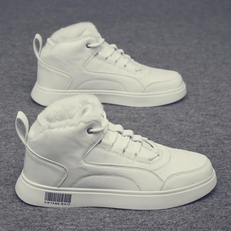 Pánské nepromokavé protiskluzové kožené boty středního střihu: Hřejivá sametová podšívka pro podzim/zimu, Ideální pro kuchaře a práci v kuchyni