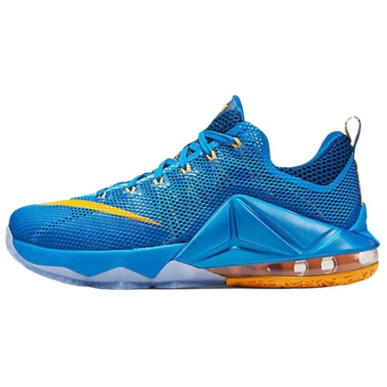 Nike Lebron 12 Comfortable Soft Non-Slip Durable Low-Top Basketball Shoes Men sneaker Blue 724558-484