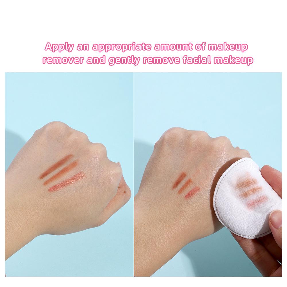 100Pcs Soft And Breathable Circular Makeup Remover Pads, Double-Sided Textured Cotton Pads, Used For Daily Facial Cleansing