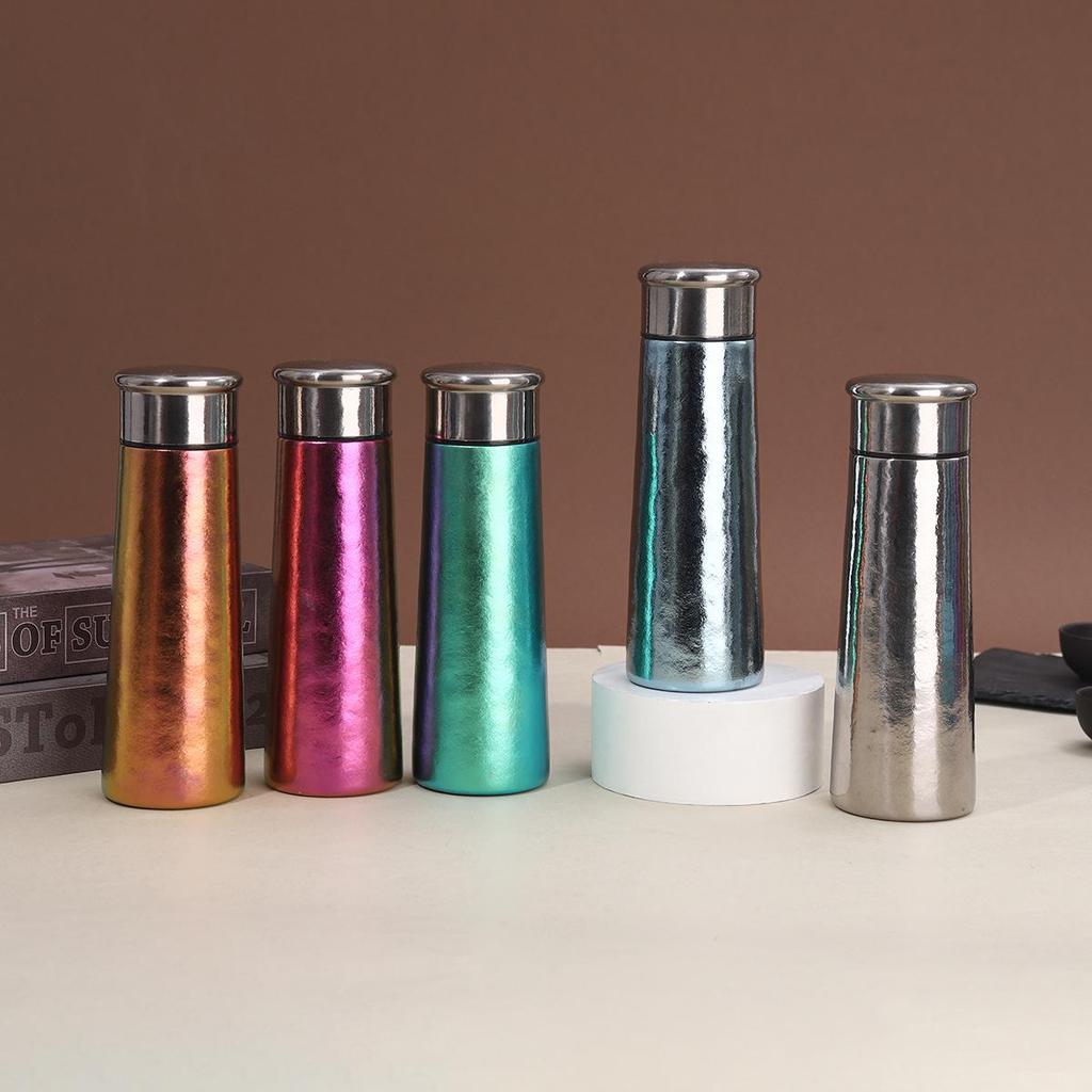 Compact Double-Walled Titanium Tea Infuser Cup with Gift Box - Portable, Thermal Vacuum Insulated for Steeping Tea