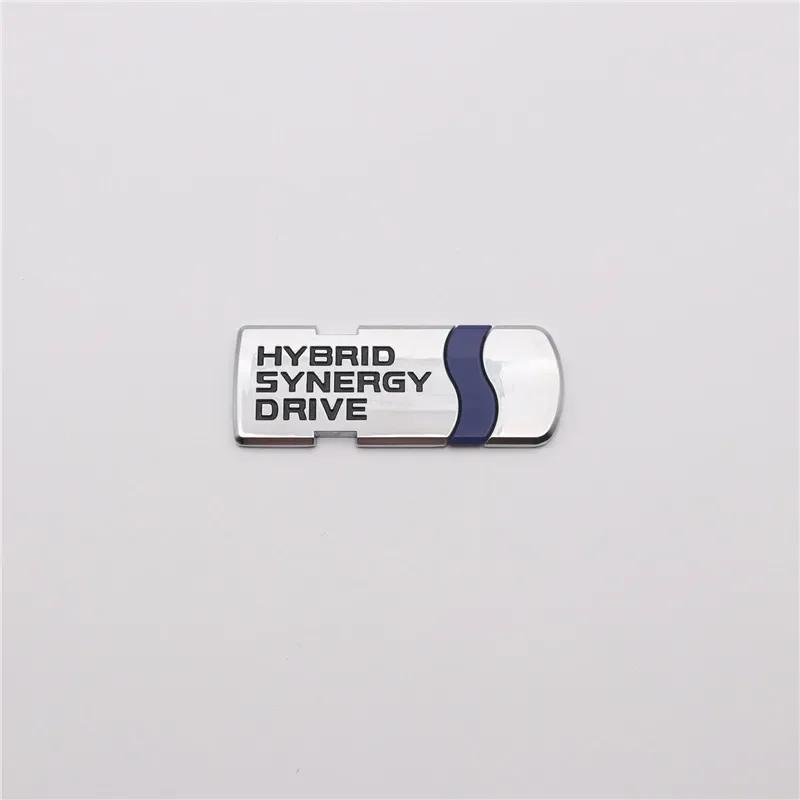 

3D Metal Black Chrome HYBRID Synergy Drive Logo Emblem Car Fender Badge Trunk Decal For Toyota Camry Auto Sticker Accessories