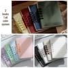 A7 Transparent Minimalist Loose-Leaf Spiral Pocket Notebook, Lined for Single Words