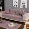 Minimalist Sofa Cover Cotton Linen Fabric All Season Sofa Mat Handmade Sofa Protector
