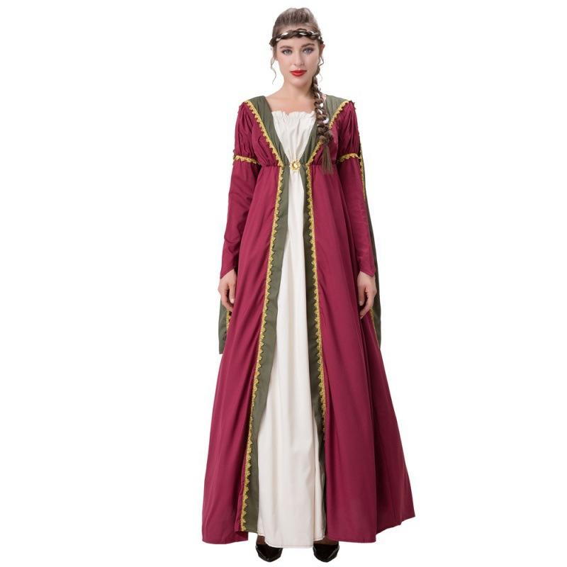 

Sophisticated Burgundy Queen Cloak Costume For Women Amazing For Fantasy Playing Role M