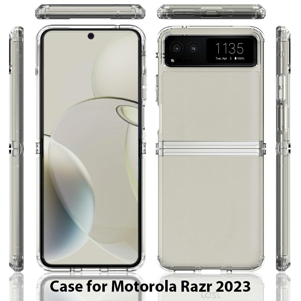 For Motorola Moto Razr 2023 Case TPU + Acrylic Clear Phone Cover, Integrated Design