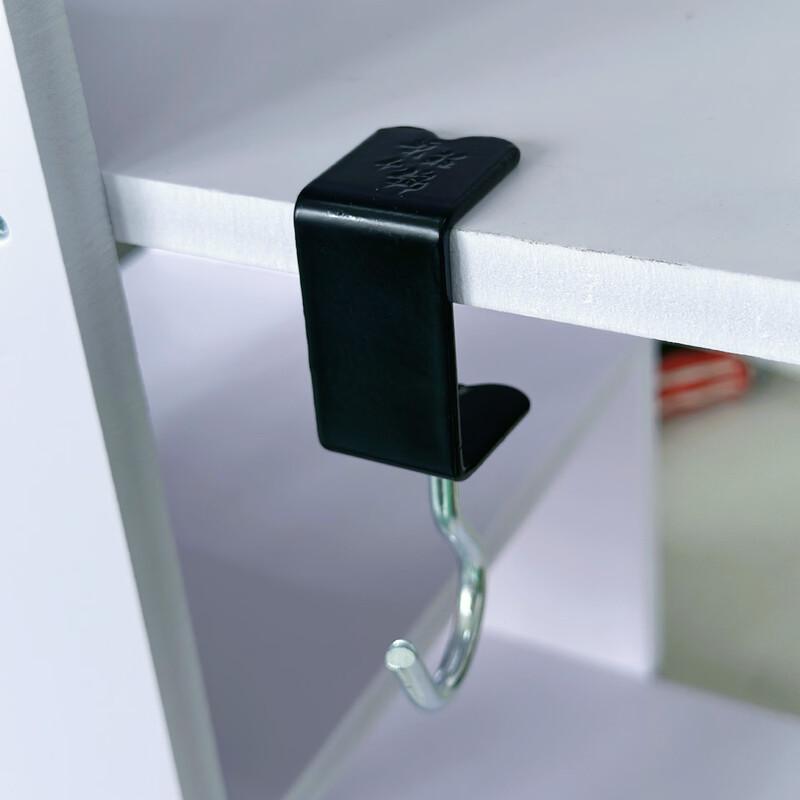 Beiyipin No-Drill Movable Desk Hooks - 4 Pack