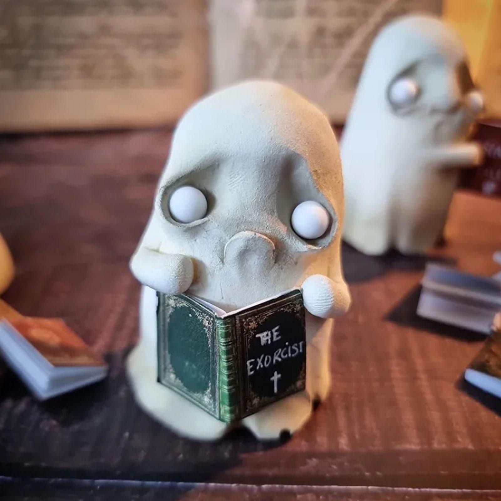 

Книга ужасов о привидениях на Хэллоуин, украшения из смолы, милые маленькие белые аксессуары для привидения, принадлежности для вечеринки на Хэллоуин One Size