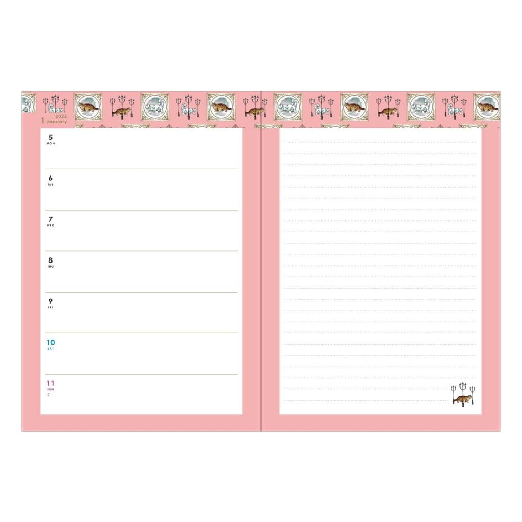 2026 Planner, Weekly Left, Starting December 2025, B6 Size, Paul & Joe, Nunett Navy, Marks, 26WDR-PJH01-NV