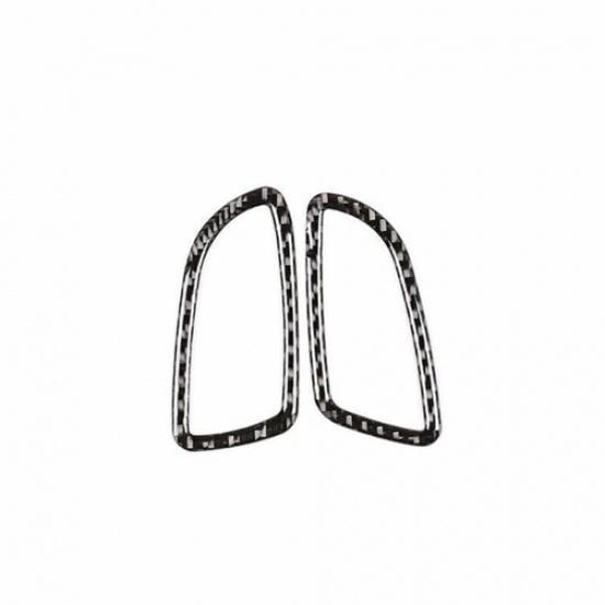 For Benz C-Class 2015-21 Dashboard Side Outlet Vent Cover Trim Real Carbon Fiber