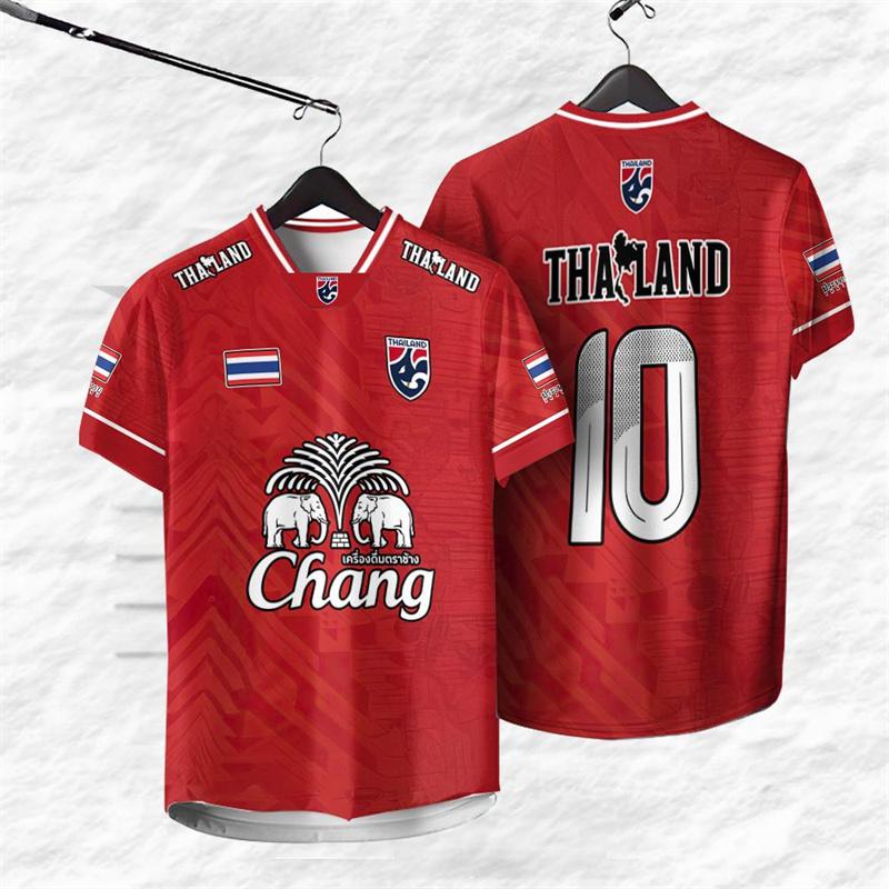 MDHAO xin nan zhuang  3D txu Thailand Nummer 10 Shirt T-shirt Voor Mannen Olifant Print Grafisch Korte Mouw Sport T-shirt Buiten Zomer Dagelijks Ademend T-shirt S