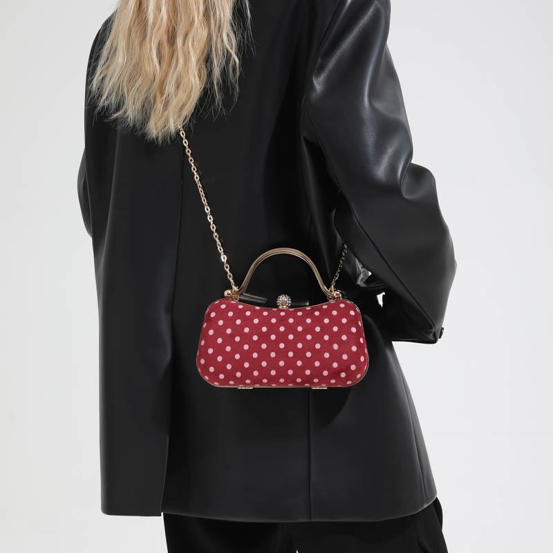 Casual, Versatile, Fashionable and Simple Hand-held Commuter Bag, Niche Fashion Polka Dot Single-shoulder Crossbody Bag