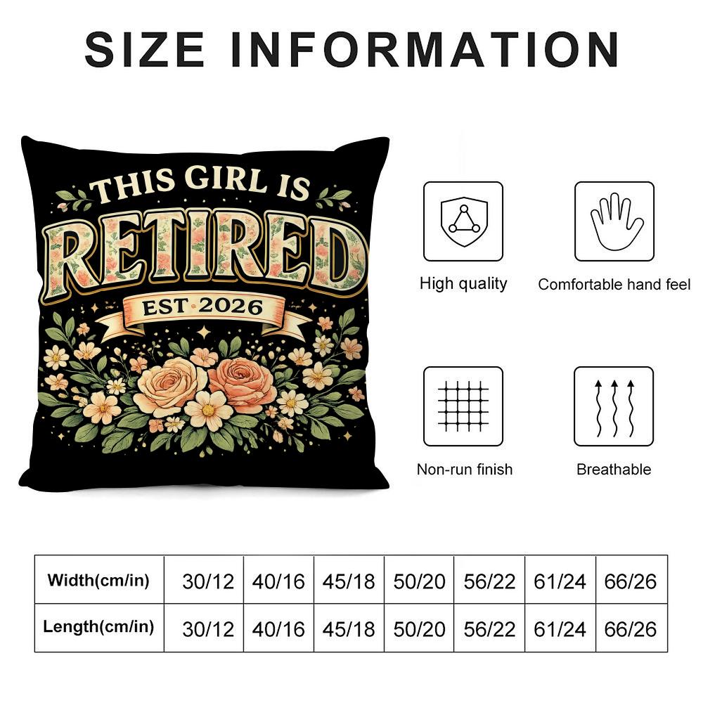 Retired Gift Cushion Cover Short Plush Double-Sided Print Square Throw Pillow Covers Sofa Home Cushion Decor