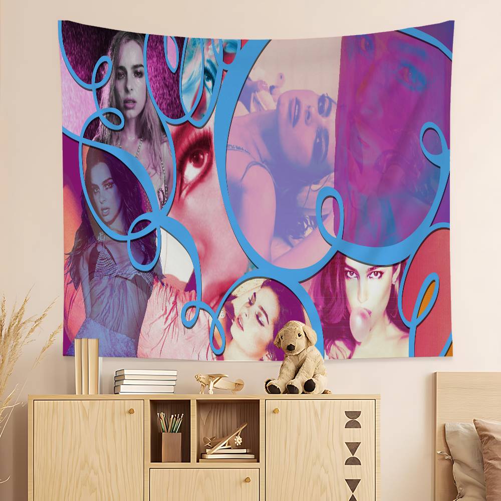 Singer AAddison Rae Printed Large Wall Tapestry Hanging Tarot Hippie Wall Rugs Dorm Art Home Decor