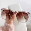 New Fashion Summer Vintage Oversized Square Frame Sunglasses for Women Retro Punk Rectangle Sun Glasses Eyewear Shades