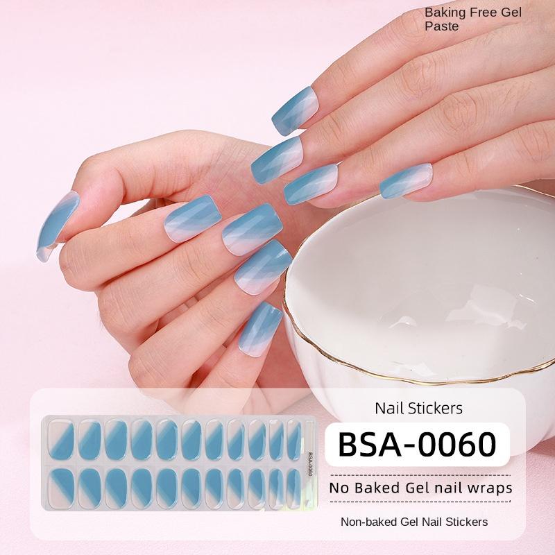 

Новые наклейки для ногтей с гелем без запекания, наклейки для ногтей с гелем без света, луковая пудра, наклейки для французского маникюра BSA-0060