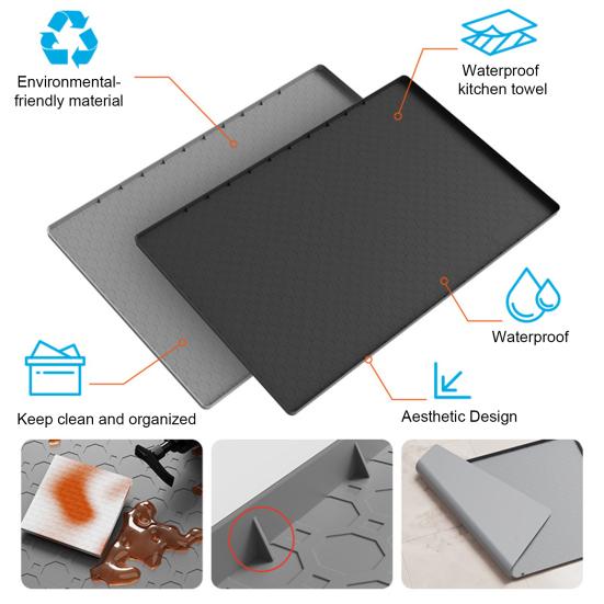 Sink Mat Moisture-Proof Tear-Resistant Waterproof Silicone Mat Leakage Corrosion Multipurpose under Sink Protection