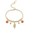 Cherry Epoxy Titanium Steel Bracelet for Women - Sweet Dopamine-Inspired Design