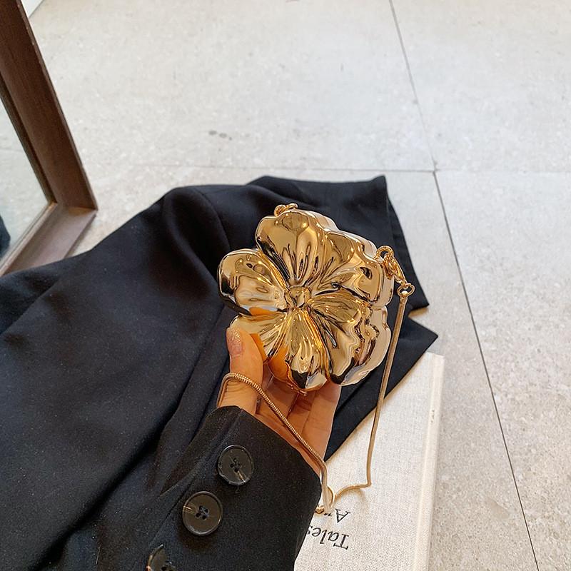 Модная шикарная сумка через плечо Стильная осенняя коллекция Маленькая круглая сумка на плечо Золотого и серебряного цветов золотой