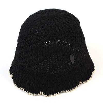 Universelle Chemie Sommer Schwarzer Rand Strick Eimerhut Strick